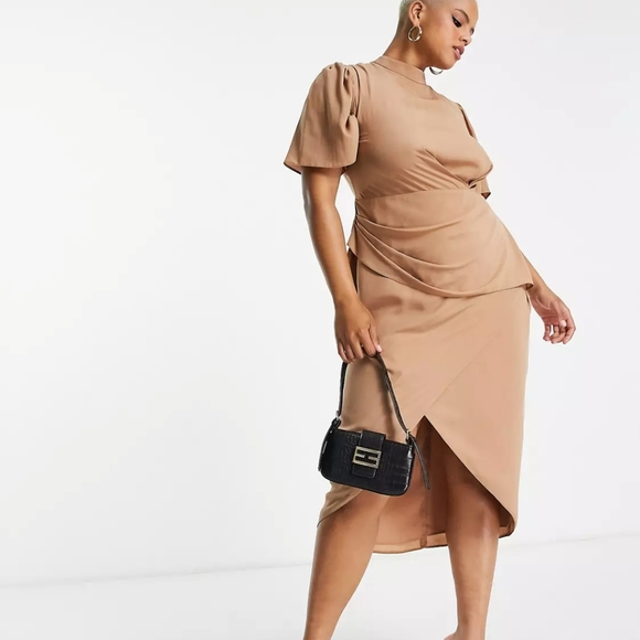 ASOS drape front dress - Picture 3 of 5